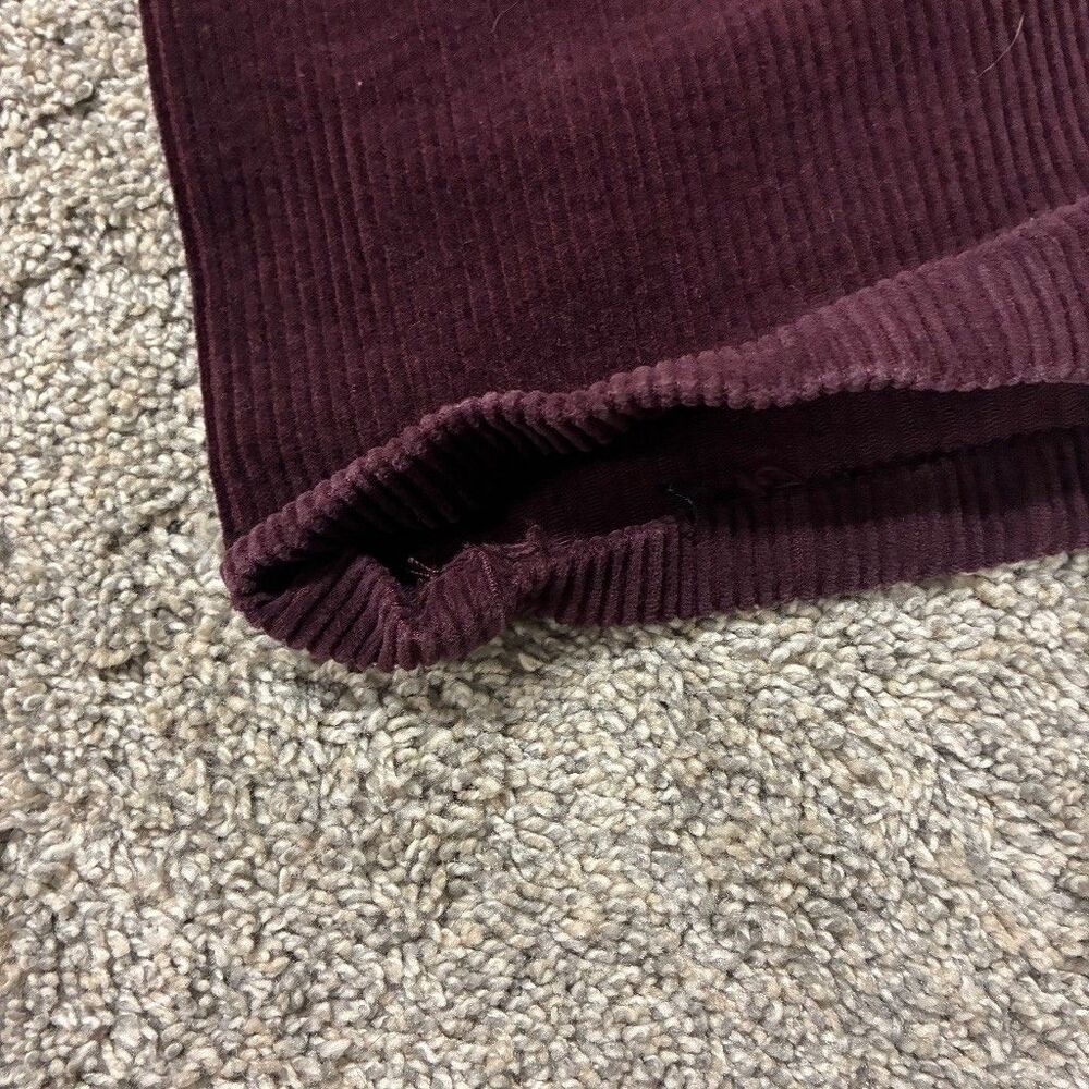 a.n.a A New Approach Women’s Size 6 Burgundy Corduroy Wide Leg Pants Cotton - Picture 7 of 8